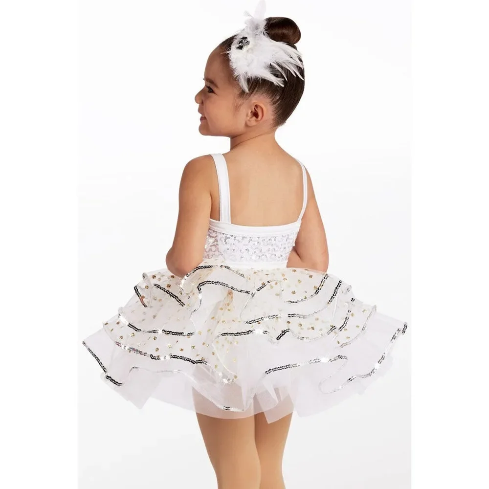 Pre-Owned Dance Costume Weissman 15187 XS Child Red Jazz Sequin